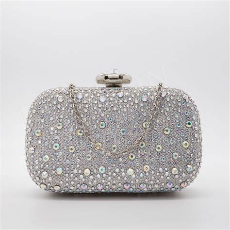 small silver clutch evening bag